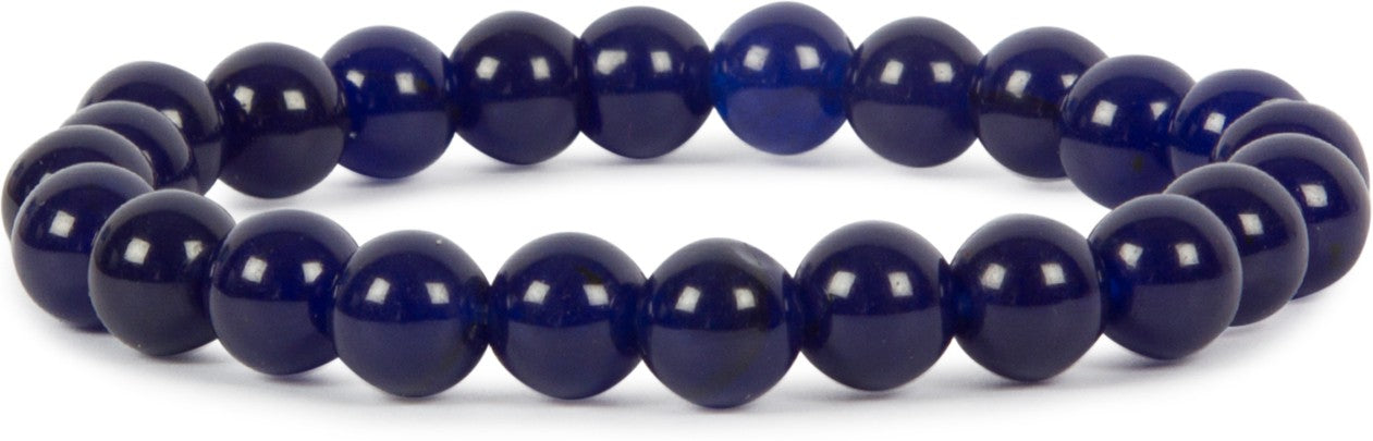 SATYAMANI Natural Energized Original Blue Onyx Healing Beads Bracelet for Self Control (Pack of 1 Pc.)