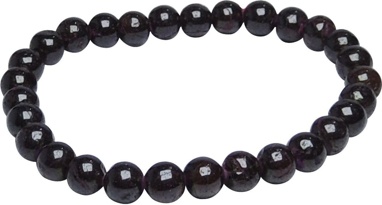 Satyamani Natural Energized Crystal Garnet Beads Bracelet for Men and Women (Small)