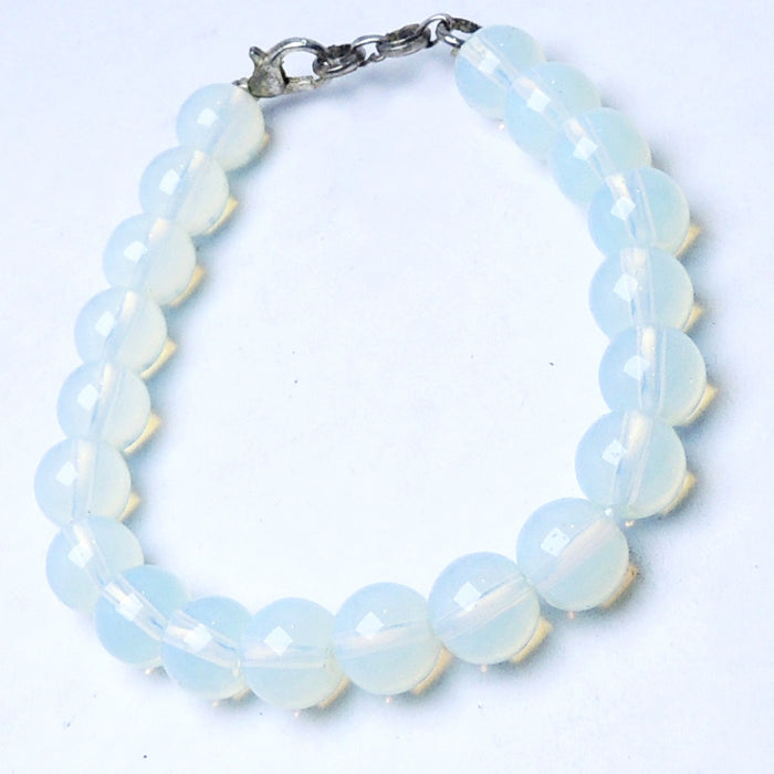 SATYAMANI Natural Energized Original Opalite bead with Hook Bracelet (Pack of 1 Pc.)