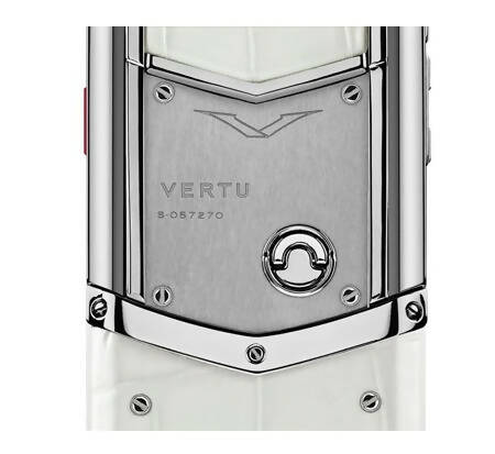 Vertu Keypad Signature V Mother Of Pearl White Leather