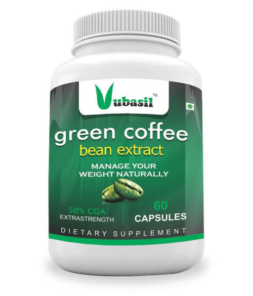 VUBASIL Best Green Coffee (60 Capsules) Weight Loss Fat Burner Lowers Sugar 800 mg Minerals Capsule - Local Option