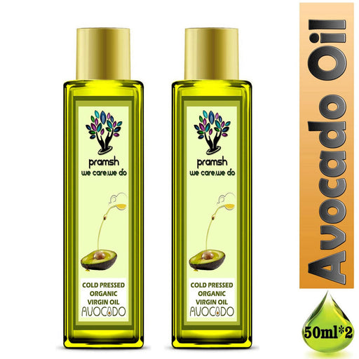 Pramsh Cold Pressed Organic Virgin Avocado Oil Hair Oil 50ml Pack Of 2 (100ml) - Local Option