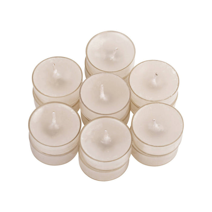 KOLLAMAI Tea Light Candle Paraffin Wax Unscented Round Hand-poured White Uniformed Pack Dripless for Home Decor Diwali Wedding Party Meditation Aromatherapy Burning Time Upto 1 Hour 10 gram each set of 15 pieces