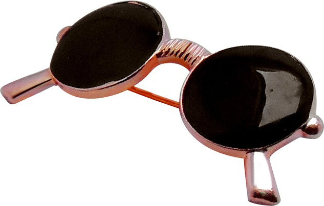 SATYAMANI Gold Metal Sunglasses Label Pin Unisex Brooch for Women Saree Woman Kurti Girls Dress Brooches for Men Suit Man Blazer Boy Kurta and for Female and Male Shirt