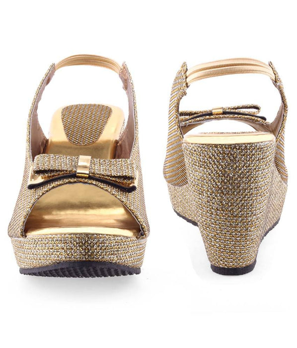 Golden Laser Gola Women Stylish Fancy and Comfort Trending Fashion Sandal