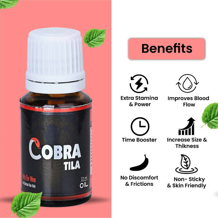 Cipzer Cobra Tila Oil: Natural Solution for Penis Growth and Enhancement लिंग का आकार बढ़ाने वाला तेल 10ML