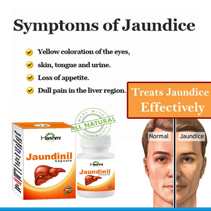 Hashmi JAUNDINIL CAPSULE | Useful in Jaundice treatment naturally For Healthy Liver and Improves Appetite & Digestion 20 Capsule