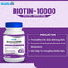 Healthvit Biotino-10000 Biotin 10000 mcg for Longer Hair, Glowing Skin and Thicker Nails - 60 Tablets - Local Option