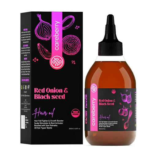 Organic Red Onion _ Black Seed Hair Growth Oil with Box
