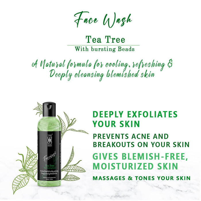 The Weird Man Tea Tree with Bursting Beads for Refreshing, Deep Cleansing, & Blemish Free Skin Face Wash (100 ml)