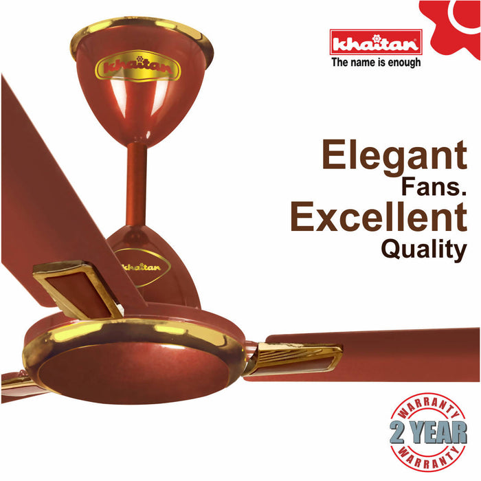 Khaitan MAGMA PREMIER 1200 mm, 3 Blades Ceiling Fan, 380 RPM (Metallic Euro Copper)
