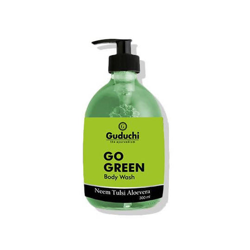 Guduchi Ayurveda Go Green Body Wash| SLS Free | Helpful in Oily skin, 300ml - Local Option