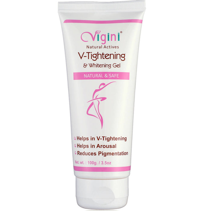 Vigini 100% Natural Actives Vaginal V Tightening Revitalizing Intimate Private part Whitening Lightening Cream Gel for Women Wash Able Non Staining as Serum Cream 100G