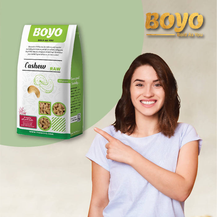 BOYO 100% Natural Whole Cashew Nuts W240 250 gms
