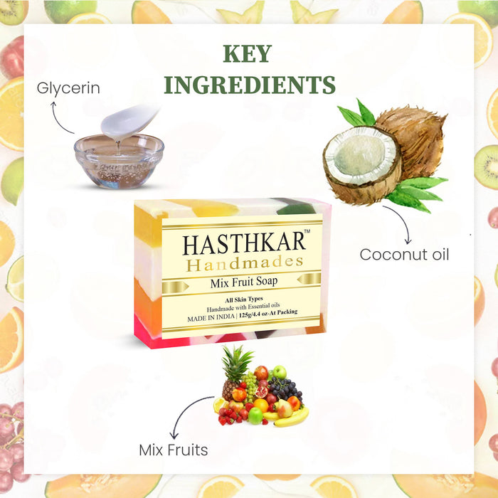 Hasthkar Handmades Glycerine Mix Fruit Soap-125gm