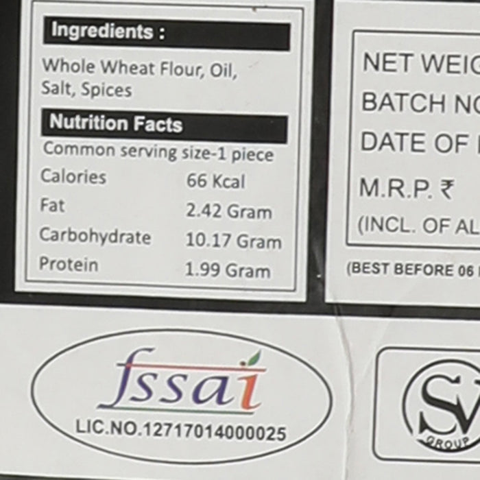 ZAAIKA Gujrati Ajwain Khakhra Indian Snacks - 400 gm - Local Option