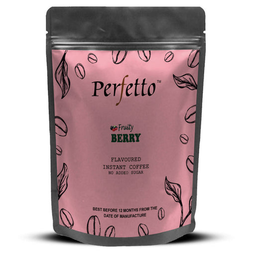 Perfetto Berry Flavoured Instant Coffee 100g Pouch - Local Option