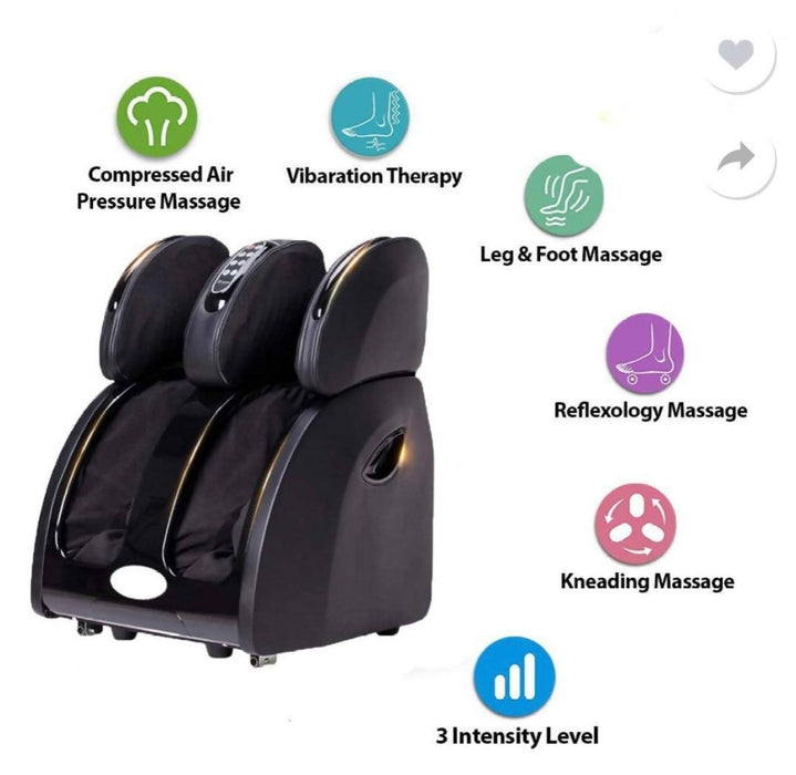 Heavy Duty Leg Massager for feet,Calves,Legs,Knees and Thighs With Compression Air Massage Rollers,Thermal Heating,Kneading & Foot Reflexology Technology