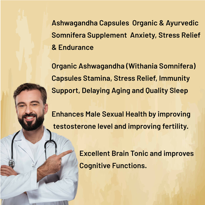 Ashwagandha Capsules | Immunity booster, muscle strength, Stress Relief | Xovak Pharmtech