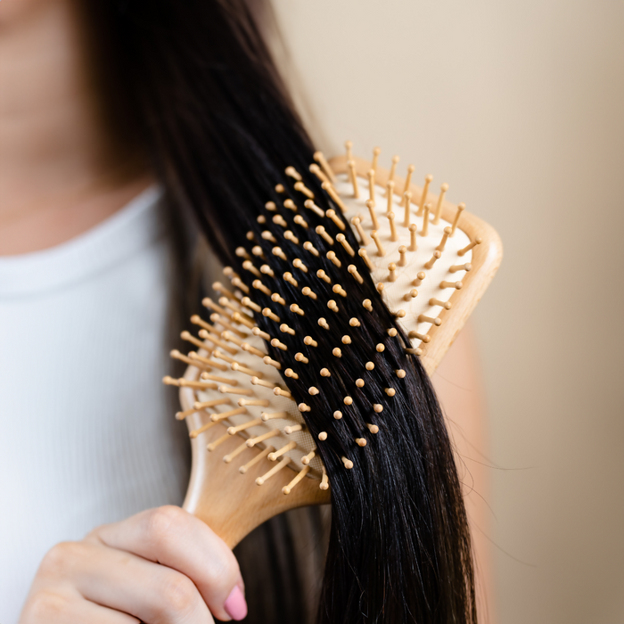 Careberry's Bamboo Brilliance Paddle Hairbrush | Artisanal Organic Bamboo Paddle Hair Brush with Detangling Bristles