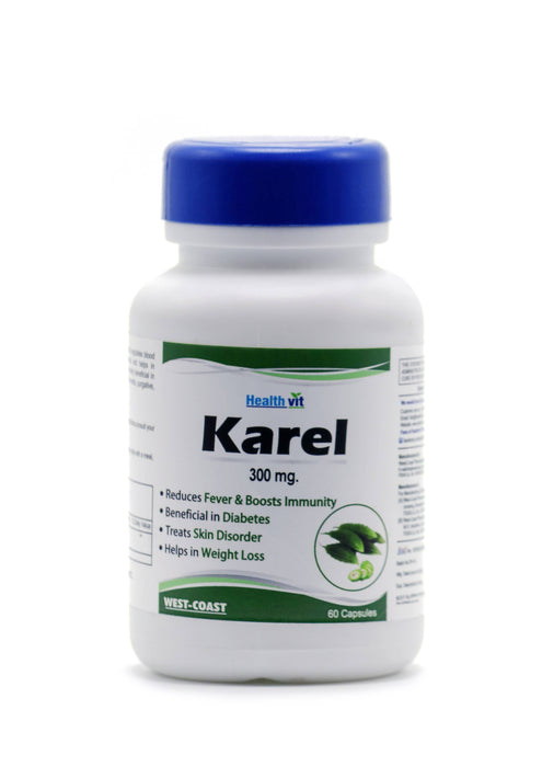 HealthVit KAREL Karela Powder 300MG | 60 Capsules (Pack Of 2) - Local Option