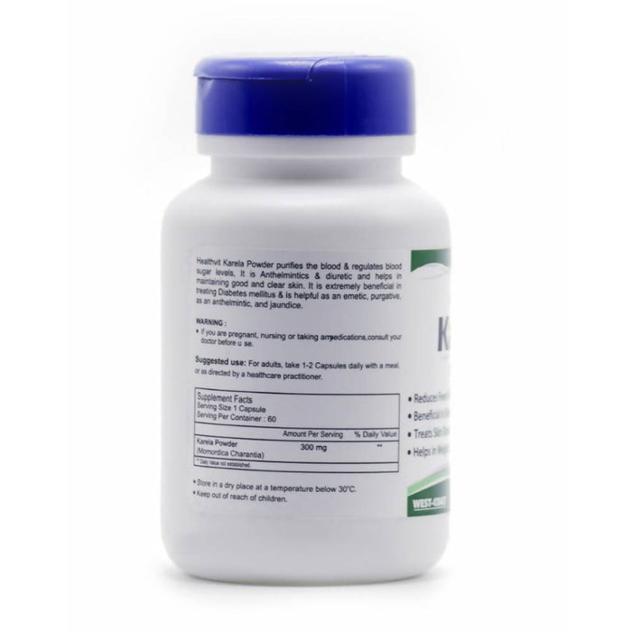 Healthvit Karel Karela Powder 300 mg 60 Capsules - Local Option