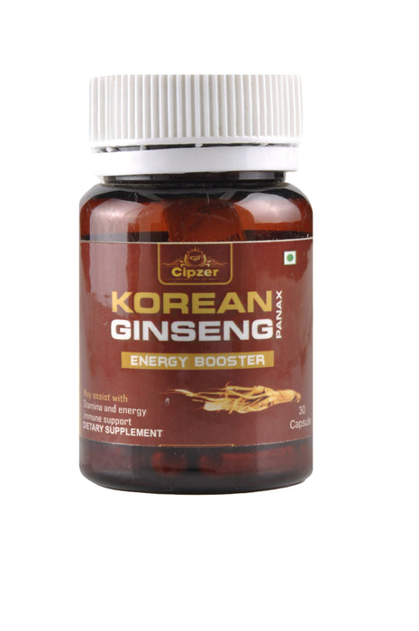 Cipzer Korean Ginseng Capsule|Used to strengthen the immune system and help fight off stress and disease(Pack of 1)-30 Capsules