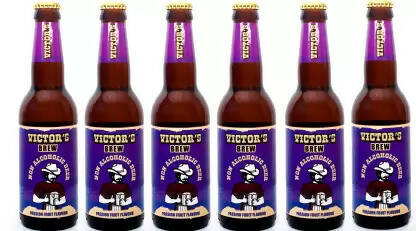 Victors Brew Non-Alcoholic Passion Fruits Beer Combo (Pack of 6) Glass Bottle (6 x 330 ml)