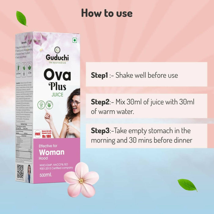 Guduchi Ayurveda Ova+ Juice Regularizes the menstrual cycle