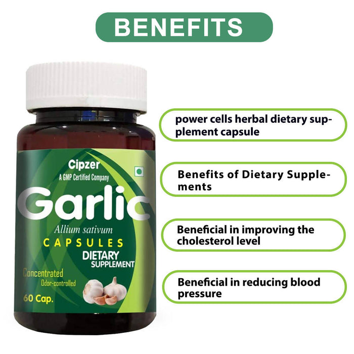 CIPZER Garlic Capsule Beneficial in improving the cholesterol level