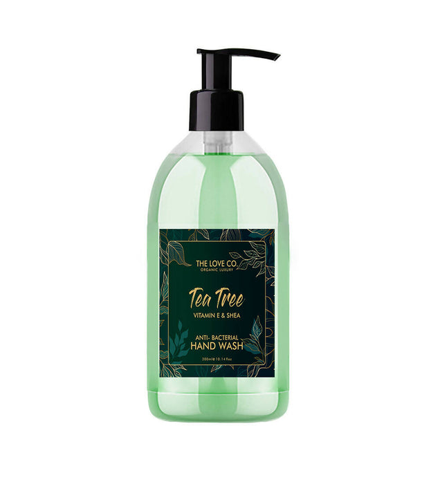 THE LOVE CO. Luxury Organic Hand wash - Tea Tree Hand Soap For Moisturized Hand - 300Ml - Gentle Cleanser for Soft Hands - Liquid Hand Soap Suitable for Sensitive Skin