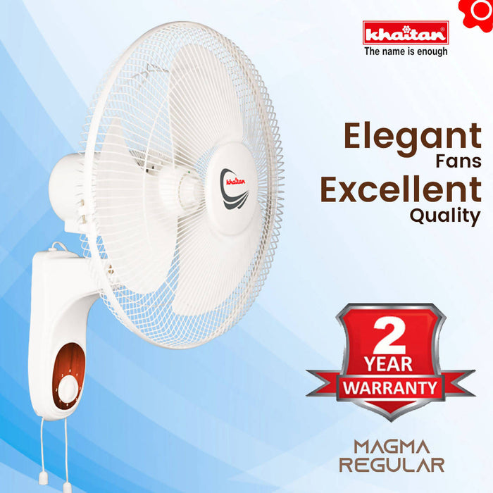 Khaitan MAGMA REGULAR 400 mm, 3 Blades Wall Fan, 2150 RPM (White )