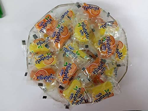 Derby Kaireez Kaccha Mango, Naranja Lemon, Orange, Tim Buk Tu Mixed Fruit Lollipop Pine Apple, Strawberry, VitaCin Orange Candy Jar Combo -Pack of 4