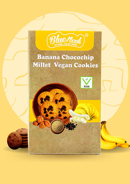 Banana Chocochip Millet Vegan Cookies (Pack of 2*200g)