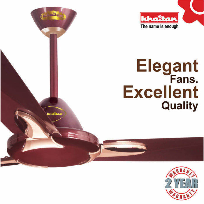 Khaitan ADORE PREMIER 1200 mm, 3 Blades Ceiling Fan, 380 RPM (Metallic Honey Brown)