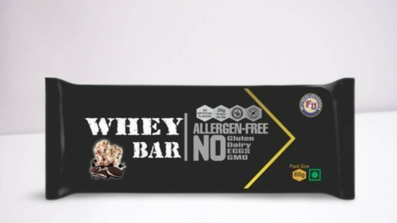 Fitness Universe Whey Bar 60g | Protein Bar | 100% Veg | High Protein | Whey Protein