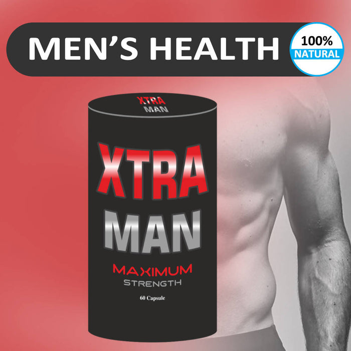 CIPZER Xtra Man- Natural Power Capsules For Men- Increases Male Strength And Vigor- Helps With Weak Erections - Extra Power Extra Strength-(60caps, Pack Of 1)