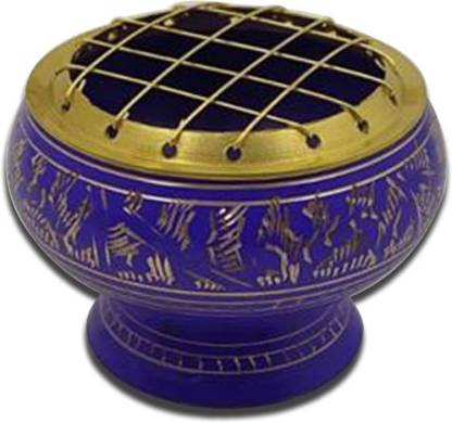 ALOKIK Brass Bowl Purple with Cover 2.5" for Sage Burning