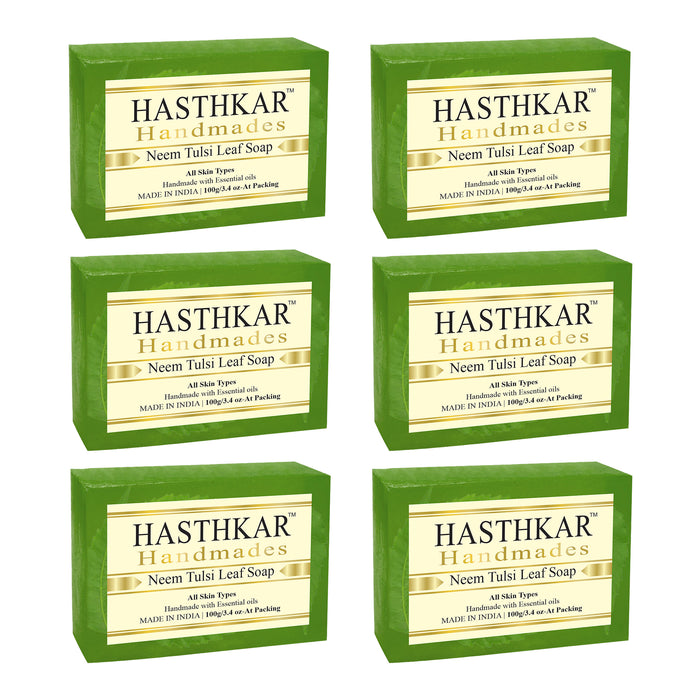 Hasthkar Handmades Glycerine Neem Tulsi Leaf Soap-100gm