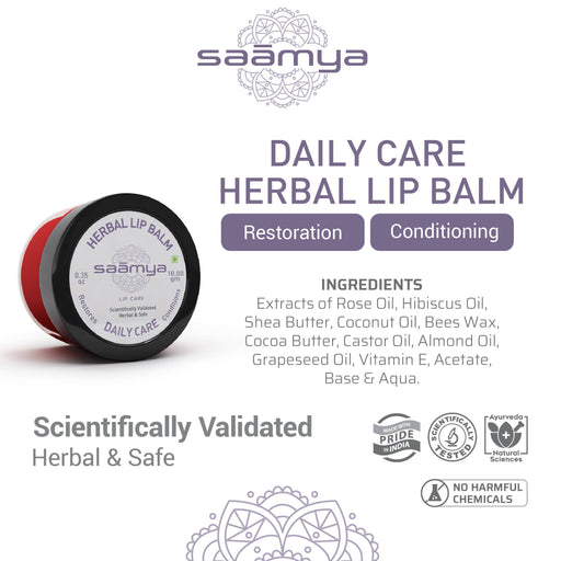 Daily Care Herbal Lip Balm - Rose + Hibiscus - Adult & Teens [Unisex] - Local Option