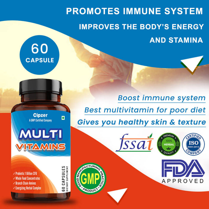 CIPZER Multivitamin Capsule | Boost immune system 60 Capsule ( pack of 1 )