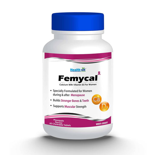 HealthVit Femycal Calcium and Vitamin D3 | 60 Tablets (Pack Of 2) - Local Option