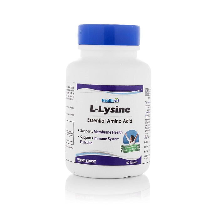 Healthvit L-Lysine 500mg Essential Amino Acid, 60 Tablets - Local Option