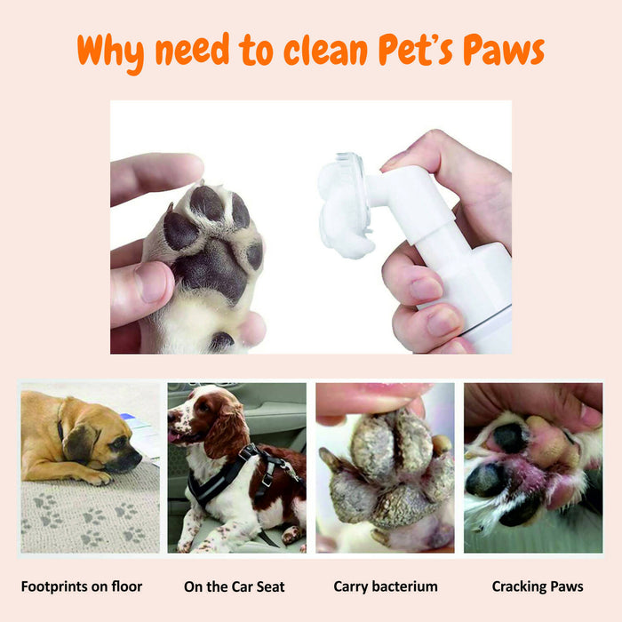 Trespaws Paw Cleaner - Dog Paw Cleaner, Pet Foot Cleaning Foam Waterless - 100ML