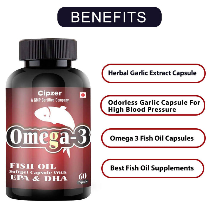 CIPZER Omega 3 Fish Oil Softgel Beneficial in reducing inflammation