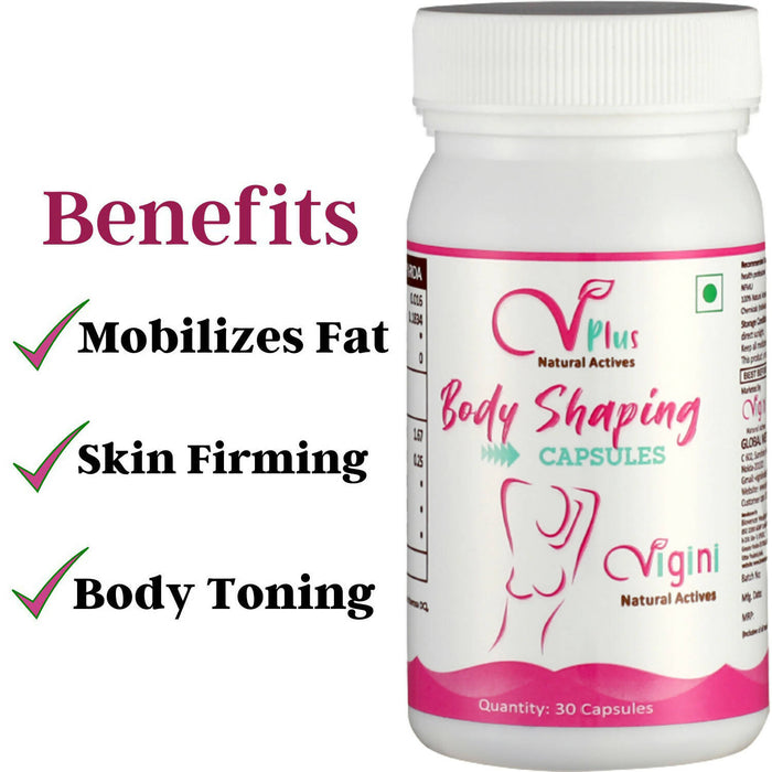 Vigini 100% Natural Actives Breast Firming Enlargement Enhancement Tightening Size Increase Growth Bust Full Body Toner Shaping Supplement for Women 30 Capsule