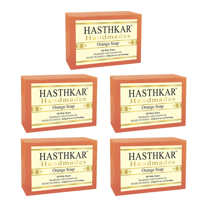 Hasthkar Handmades Glycerine Orange Soap-125gm