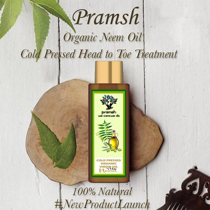 Pramsh Cold Pressed Organic Virgin Neem Oil (100ML+50ml) Pack Of (150ml) - Local Option