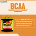 Healthvit Fitness BCAA 6000mg 2:1:1 with L-Glutamine and L-Citrulline Malate, 200g (10 Servings) Tangy Orange - Local Option