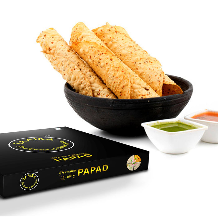Zaaika Heeng Papad Premium Taste Indian Crispy Papad - 500 gm - Local Option